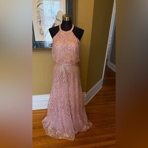 sequin evening gown